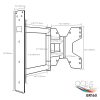 Specifications of a heavy duty swivel bracket for a big size bathroom TV.